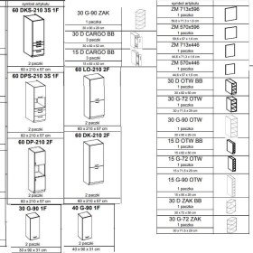 Modułowe meble kuchenne Artisan połysk 315cm stwórz własną kuchnię