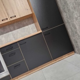 Modułowa kuchnia czarny+ dąb artisan stwórz własną kuchnię!