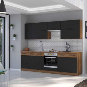 Modułowe meble kuchenne Vigo 260cm matera grafit stwórz własną kuchnię
