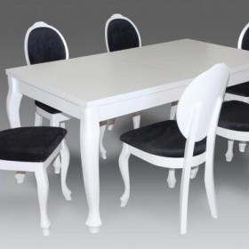 Zestaw TURYN Biały Stół + 6 Krzeseł MEGA OFERTA!