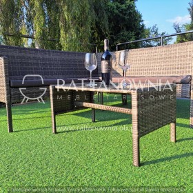 Zestaw Mebli Technorattanowych Narożnik Ogrodowy Tarasowy na Balkon
