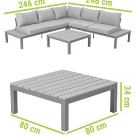 Narożnik Ogrodowy Aluminiowy Meble Ogrodowe Aluminiowe Zestaw na Taras