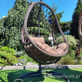 Fotel Wiszący Kokon XXL Huśtawka Bujak Ogrodowy Bujany Kosz Wiszący