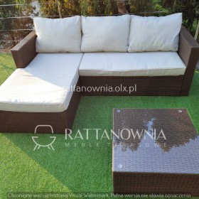 Narożnik Tarasowy Ogrodowy Technorattanowy Meble Ogrodowe Tarasowe
