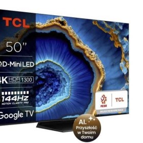 Telewizor TCL Mini LED 50QM8B: QLED 4K 144Hz Google TV, HDMI 2.1