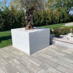 Duża donica betonowa ogrodowa zewnętrzna na drzewo 80x80x60 DUŻY WYBÓR
