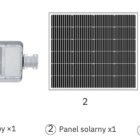 Lampa Solarna Uliczna 3000lm + panel fotowoltaiczny 65W BESSLER.PL