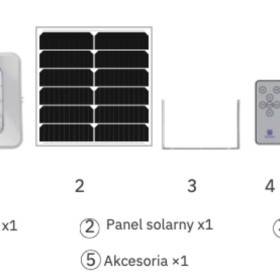 Halogenowa lampa solarna 800lm+panel fotowoltaiczny 20w BESSLER.PL