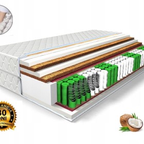 Materac Kieszeniowy sprężynowy Kokos PREMIUM24 90/120/140/160/180x200
