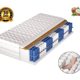 Materac Kieszeniowy sprężynowy Kokos PREMIUM24 90/120/140/160/180x200