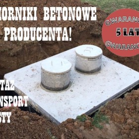 Szamba betonowe, Zbiorniki na Szambo, ŚCIEKI, Deszczówkę 4-12m3 WYKOP