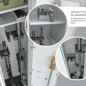 Szafa na broń SIEGEN kl. S1 uchwyt na 7 szt. broni zamek elektroniczny