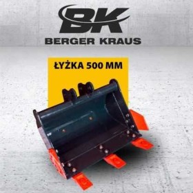 Łyżka do koparki z zębami 50cm do kopania minikoparki sworzeń 25mm