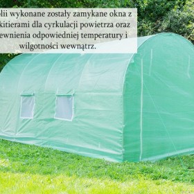 TUNEL FOLIOWY z zbrojoną folią 4,5x2m Foliak 9m2 SZKLARNIA FOLIÓWKA