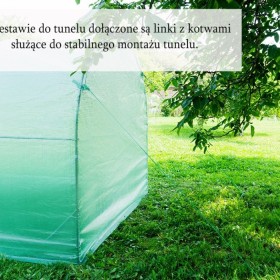 TUNEL FOLIOWY z zbrojoną folią 4,5x2m Foliak 9m2 SZKLARNIA FOLIÓWKA