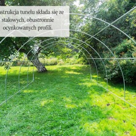 TUNEL FOLIOWY z zbrojoną folią 8x3m Foliak 24m2 SZKLARNIA FOLIÓWKA