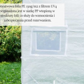 TUNEL FOLIOWY z zbrojoną folią 6x3m Foliak 18m2 SZKLARNIA FOLIÓWKA
