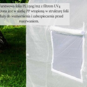 TUNEL FOLIOWY z zbrojoną folią 4,5x2m Foliak 9m2 SZKLARNIA FOLIÓWKA