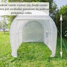 FOLIA ZAMIENNA na tunel ogrodowy 3,5x2m zbrojona zapasowa namiot folia
