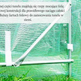 TUNEL FOLIOWY z zbrojoną folią 6x3m Foliak 18m2 SZKLARNIA FOLIÓWKA