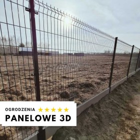 Panel ogrodzeniowy 123 cm + podmurówka 25 cm | Kompletny zestaw