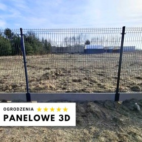 Panel ogrodzeniowy 123 cm + podmurówka 25 cm | Kompletny zestaw