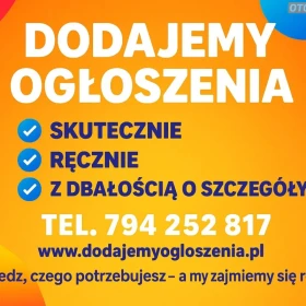  Publikacja ogłoszeń - lokalnie, ogólnopolsko, nawet do 800 serwisów
