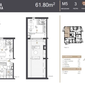 NOWE MIESZKANIA 2 POKOJE. BALKON, TARAS 43,4m2