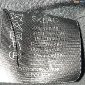 Marynarka, żakiet, melanż, ciemnoszara, klapy czarne, rozm. M - stan super !