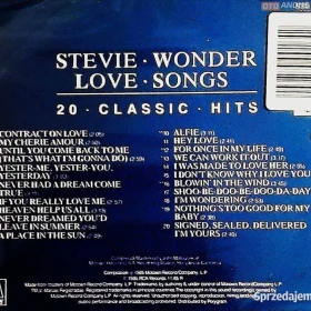 Polecam Wspaniały Album CD STEVIE WONDER Album Love Songs - 20 Classic Hits