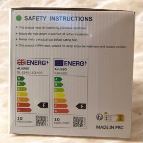 Lampy sufitowe LED 6 szt. ALUSSO 230V 10W 800lm 3000K/4000K/6500K IP44