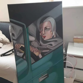 Tamara Łempicka - Kobieta w bugatti 100 na 50 cm