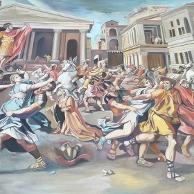 Obraz - Porwanie Sabinek - olejny