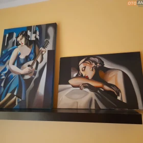 Tamara Łempicka obraz - Kobieta z Tamburynem