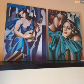 Tamara Łempicka obraz - Kobieta z Tamburynem