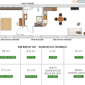 Dom mobilny całoroczny 38m2 KOS tinyhouse modułowy