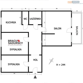 60m2 3 pok + os kuchnia balkon ul.Telimeny!