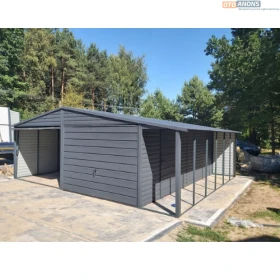 Garaż Premium 6x6 + Wiata 1m