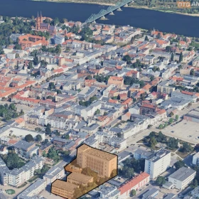 Kompleks budynków biurowych z parkingiem
