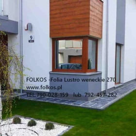 Lustro weneckie na okna w mieszkaniu - Folkos folie weneckie T07, T275, lustro 285, lustro 35.... Warszawa- folie weneckie z usługą oklejania 
