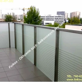 Okleiny balkonowe Pruszków- okleiny na szklane balustrady balkonowe - Usługa oklejania balkonów Pruszków i okolice 
