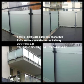 Okleiny balkonowe Pruszków- okleiny na szklane balustrady balkonowe - Usługa oklejania balkonów Pruszków i okolice 