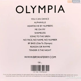 Polecam Album CD BRYAN FERRY - Album Olympia CD
