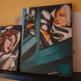 Sprzedam obraz Tamara Łempicka - Kobieta w zielonym Bugatti