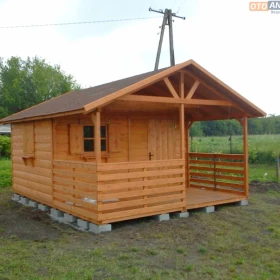 Domek drewniany 4x3 + 4x2 taras