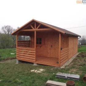 Domek drewniany 4x3 + 4x2 taras