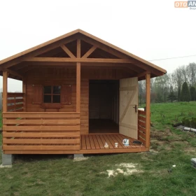 Domek drewniany 4x3 + 4x2 taras