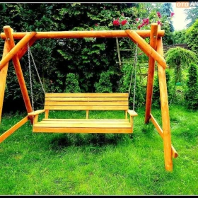 Meble ogrodowe drewniane huśtawka plac zabaw dostawa i montaż kraj