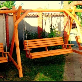 Meble ogrodowe drewniane huśtawka plac zabaw dostawa i montaż kraj