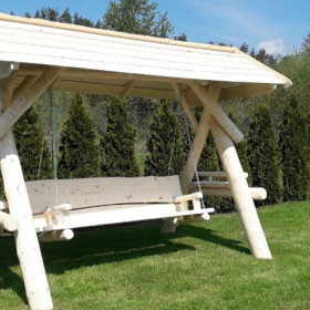 PROMOCJA !!! Huśtawka z bali, huśtawka ogrodowa, huśtawka drewniana